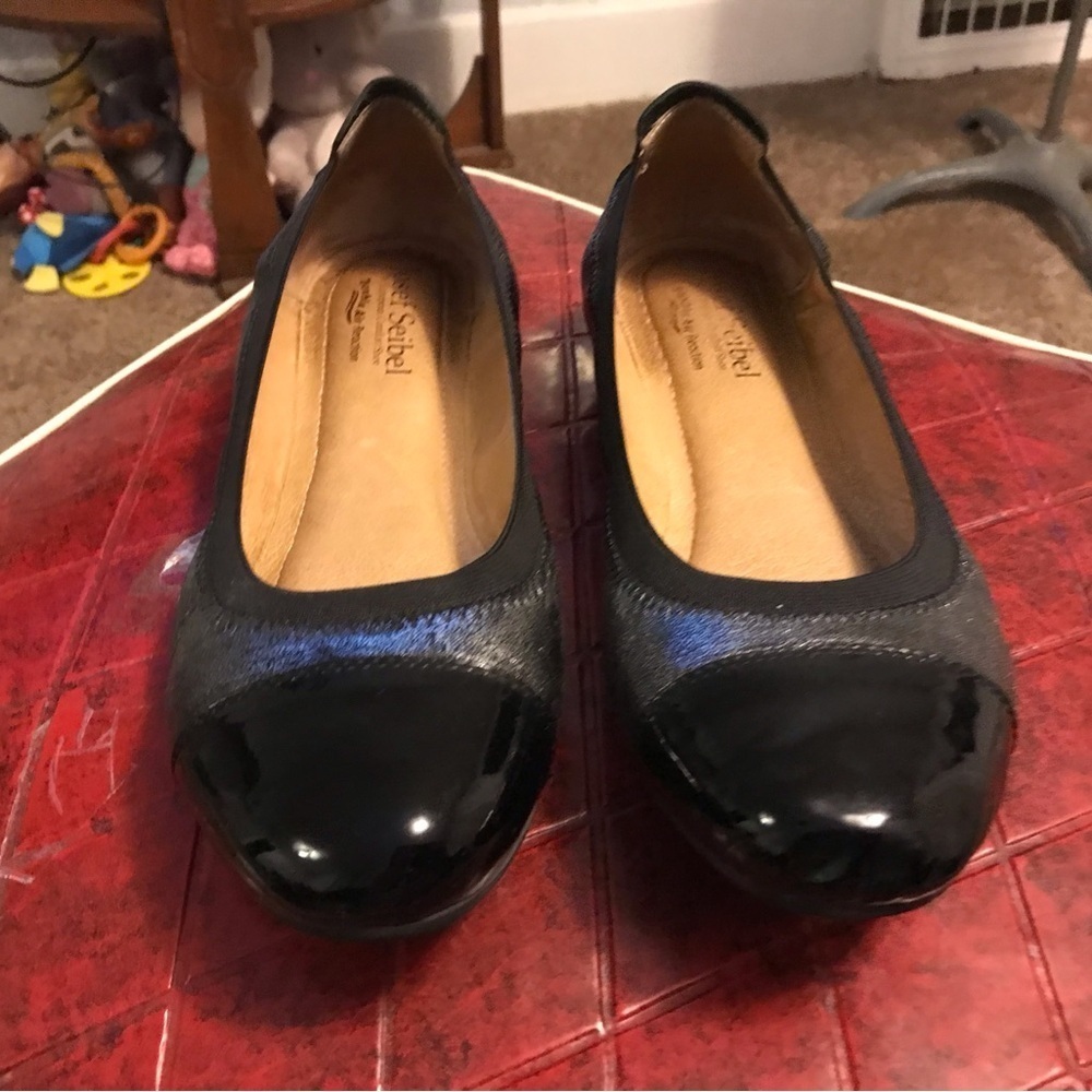 Josef Siegel Pippa Black Leather Flat Slip On